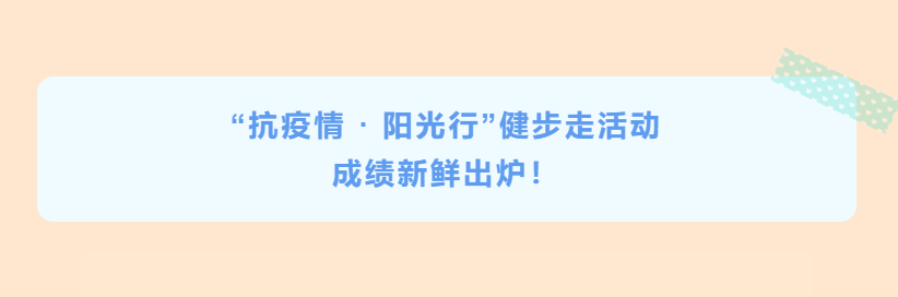 公司“抗疫情 · 陽光行”健步走活動成績新鮮出爐！